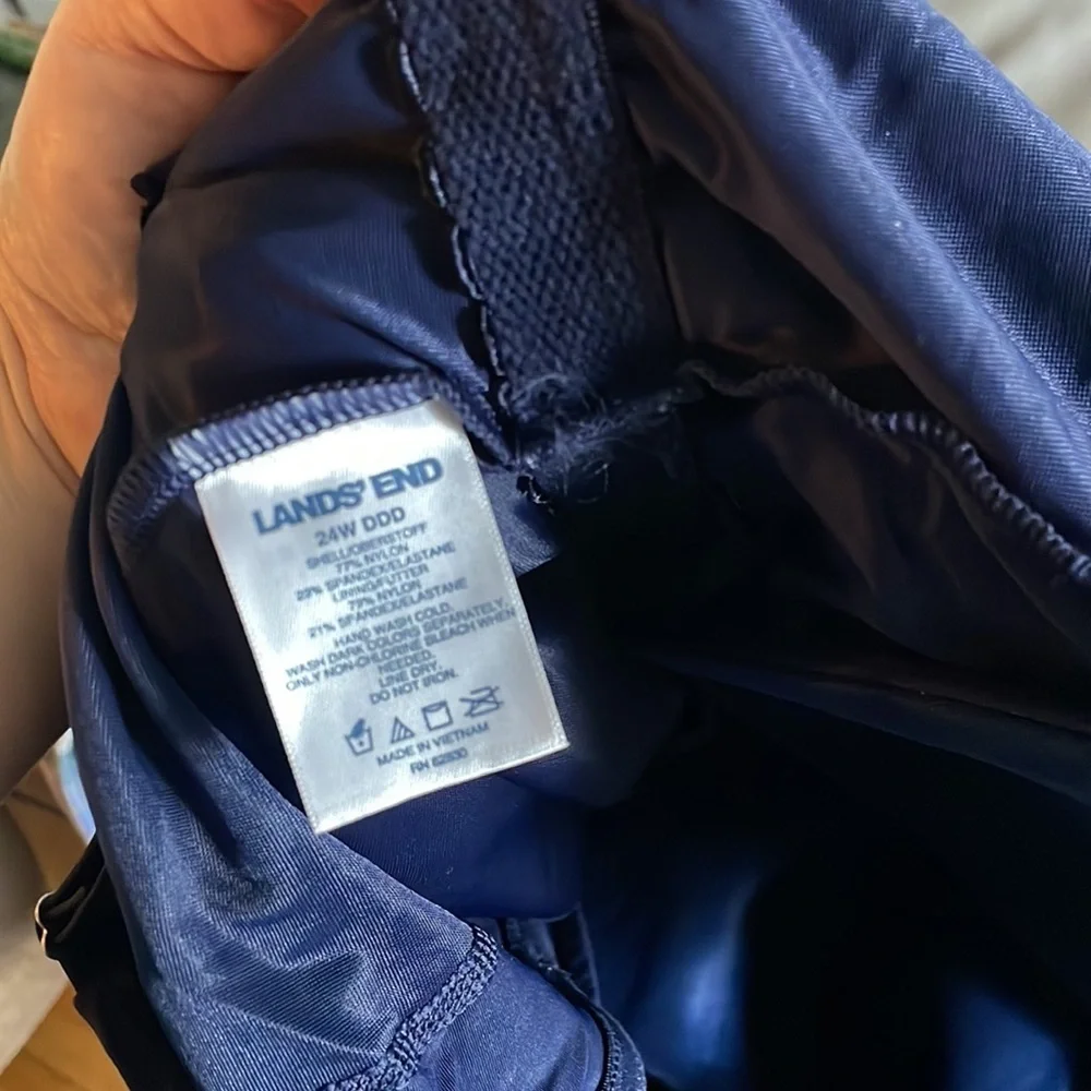 24W DDD Lands End Tankini Swim Top DD32 6582